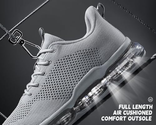 Image of Socviis Men's Air Cushion Running Shoes Breathable Tennis Fashion Sneakers Non Slip Workout Casual Sport Shoes Gym Training Comfortable Walking Shoes