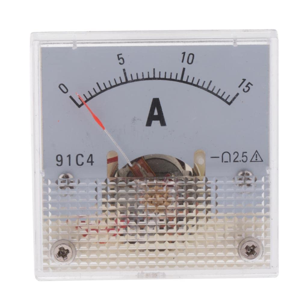 ATORSE DC Ammeter Analog Panel Meter Amp Meter Current Panel Meter Gauge 0-15A(75mV)-image-33