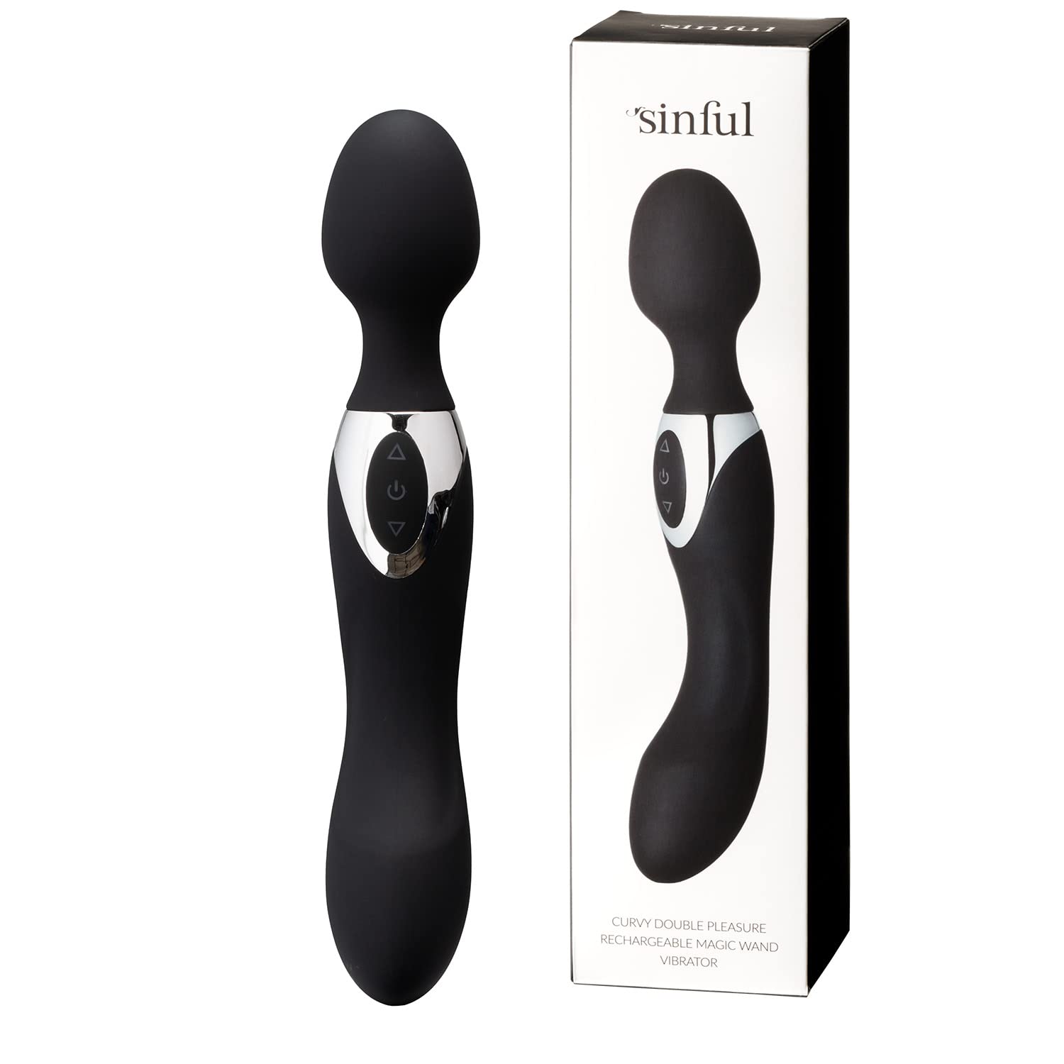 Sinful Varita mágica vibrador – Varita de placer doble juguete para adultos – Potente juguete sexual varita masajeador – recargable e impermeable juguetes sexuales para parejas – Juguete vibrador