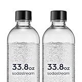 SodaStream 1L Classic DWS Carbonating Bottle Black (twinpack), Pack of 2