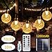 Produktbild 70 LEDs Solar Lichterkette, wasserdichte LED Garten Lichter, Solar Lichterkette Outdoor Wasserdicht Bubble Bead Dekoration Soffitte Lichter für Garten, Hof, Geburtstag, Weihnachten, Party, Hochzeit