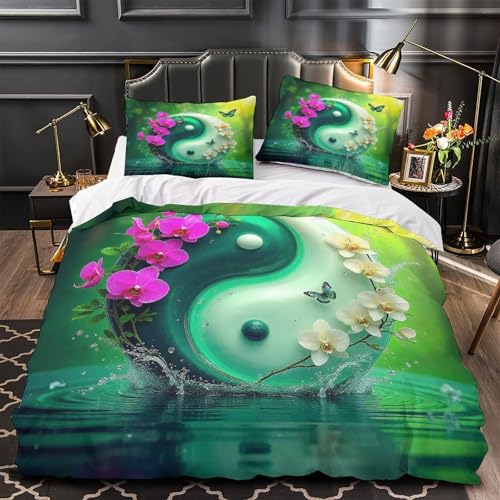 Ensemble de literie Yin Yang art unique imprimé 3D 3 pièces - 4