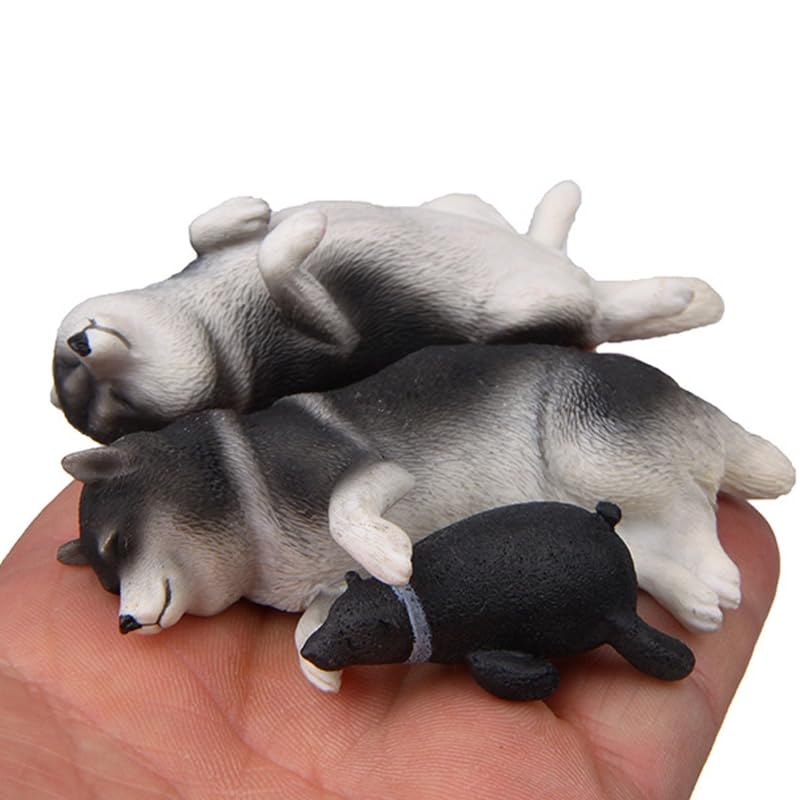 Figura Imán Decorativo Perro Dormido Kawaii Café miniatura 6