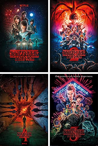 Close Up Stranger Things Poster 4er-Set Season 1-4 61 x 91 5 cm