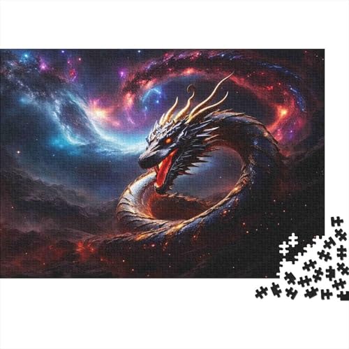 Puzzle de dragón cósmico de 1000 piezas para relajación en el hogar y momentos de desconexión