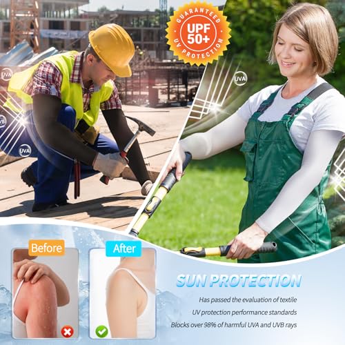 Arm Sleeves Cooling Sports Sleeve Arm Compression Sleeve UV Sun Protection UPF 50 Tattoo Cover Up for Outdoor2