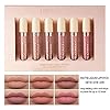 MAEPEOR Matte Liquid Lipstick 6PCS Nude Velvety Lip Gloss Kit Long-Lasting Wear Non-Stick Cup and Not Fade Lipstick Set for Warm or Cool Undertone (Nude Series, 6PCS-E)