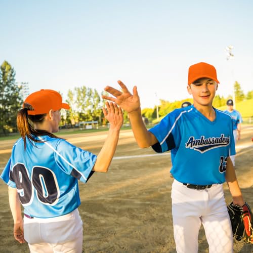 Aomig Basecap Unisex, Freizeit Baseball Cap Herren und Damen, Einstellbare Kappe mit Schirm, Sonnenschutz Baseballkappe für Outdoor Running Tennis Golf Reisen(Orange)