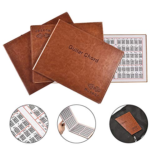 Alnicov Guitar Chord Book PU Leather Portable Paperback Book for 6 String Tablature Guitarra Finger Exercise - Image 4