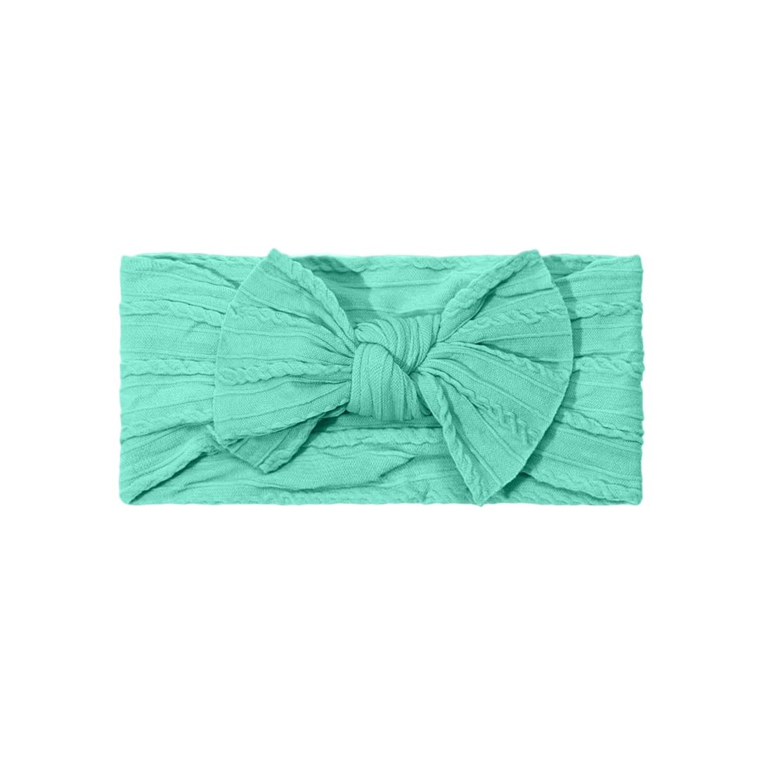 SYGA Baby Headbands Soft Nylon Bow Hairbands Strechable for Newborns, Infants, Toddlers and Kids 0-3 Years (Mint Green)-image-48
