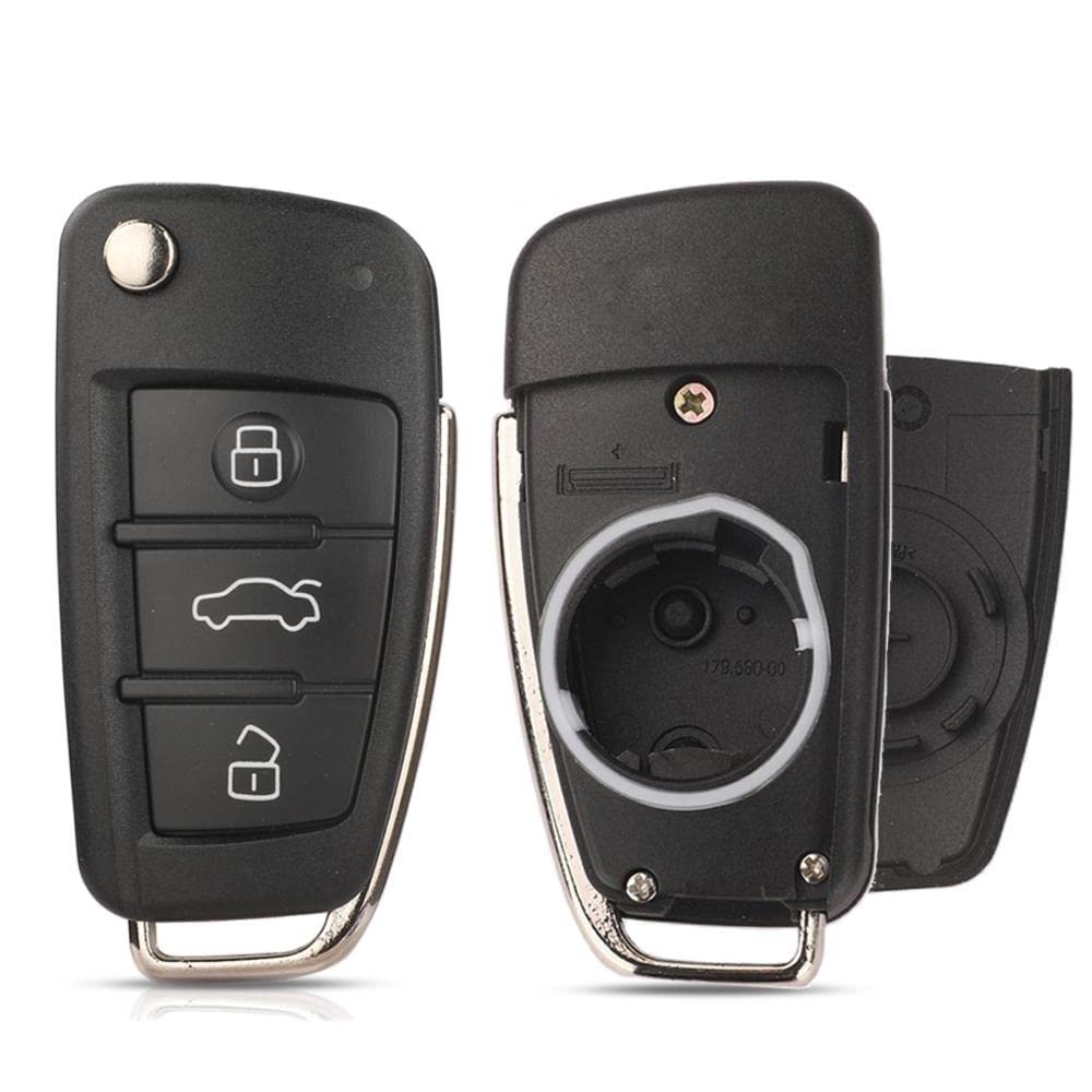 Automobile Locksmith Coque de clé à distance à 3 boutons pour Audi Smart Remote Fob Coque de rechange Automobile Locksmith Coque de clé à distance à 3 boutons pour Audi Smart Remote Fob Coque de rechange