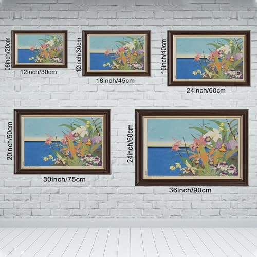 Impression sur toile fleurs Paul Jacoulet décoration murale 30x45cm - 2