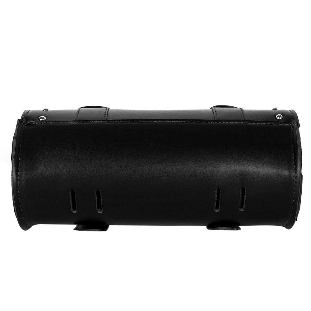 Sacoche De Selle Moto En Cuir PU - Universelle Étanche Avec Sangles