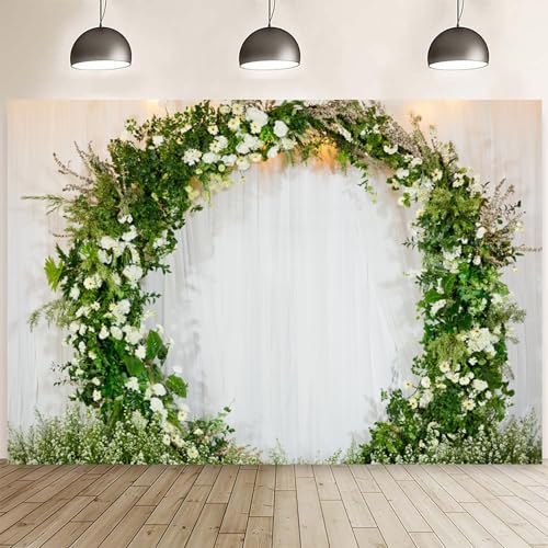 Mur Floral Fond Photographie 3D pour Cérémonie d'Anniversaire et Mariage