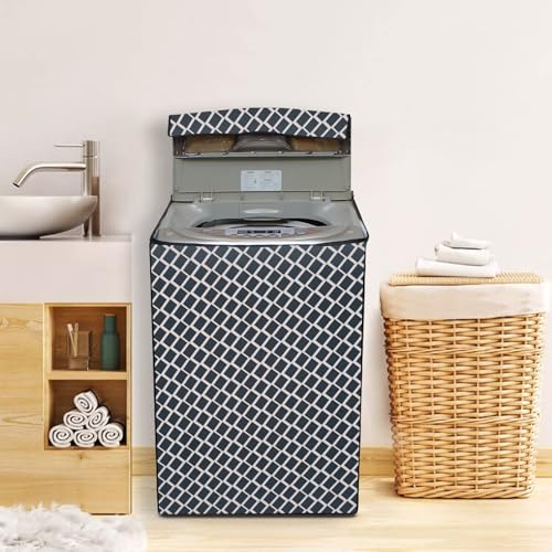 Image of Lithara Top Load Fully Automatic Washing Machine Cover for LG, Samsung, IFB, Whirlpool, Suitable for 6 KG & 6.5 KG - Waterproof, Dustproof Cover (Print-11)