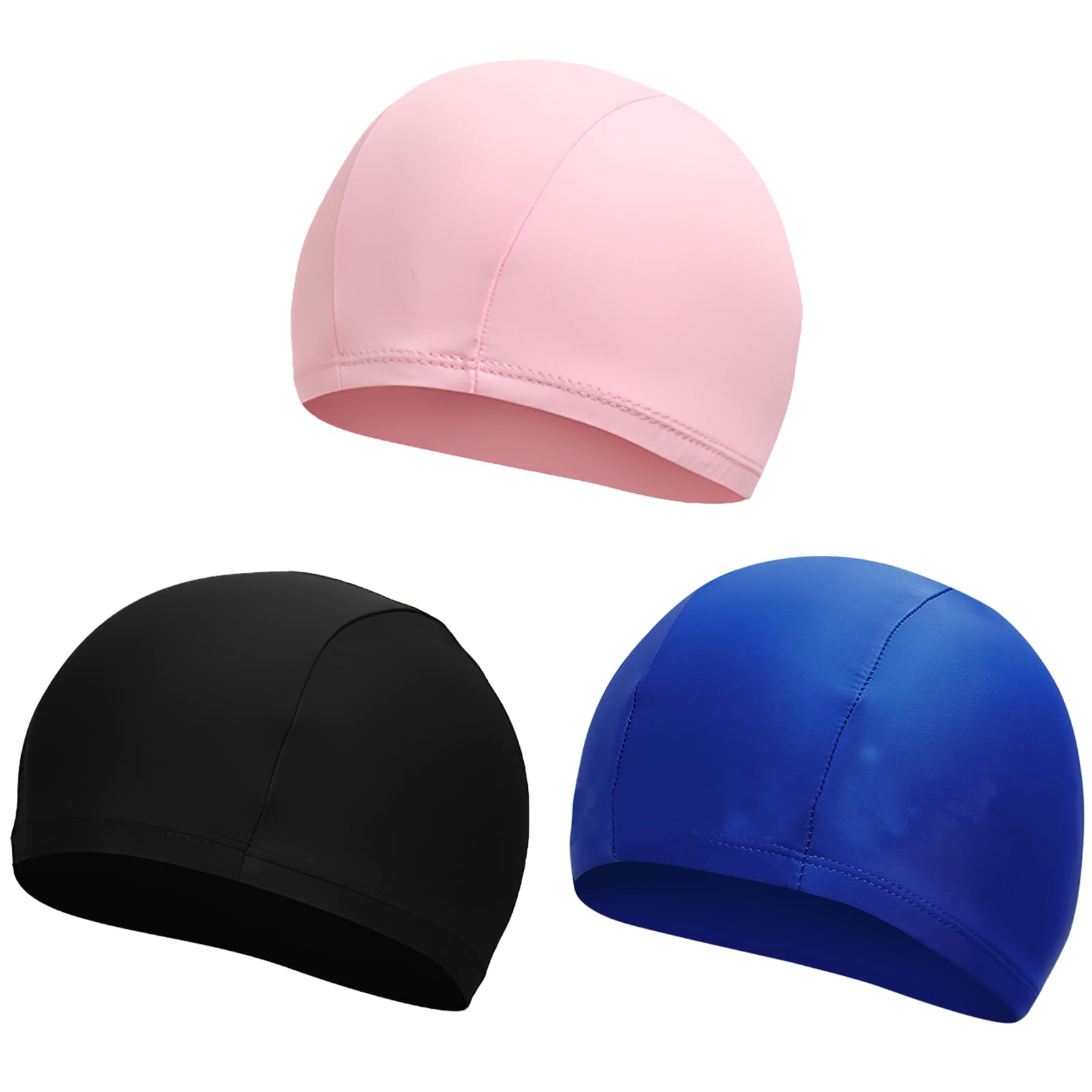 Lotbun 3 Gorro Piscina, Gorros de Piscina para Adultos/Niños/Mujeres/Hombres, Gorra Antideslizante Cómoda, Adecuada para el Cabello Largo y Corto