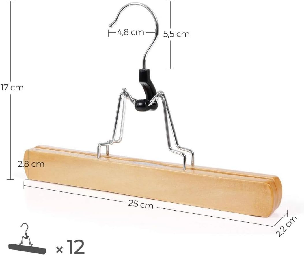 型崩れを防止する木製ズボンハンガー、滑らない360°回転機能 楽天市場