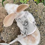 1 Piece Rabbit Leash Adjustabl Rabbits Harness Elastic Lead Rabbit Accessories Pet Leash Breathable Harness Pet Harness and Elastic Lead - Image 6