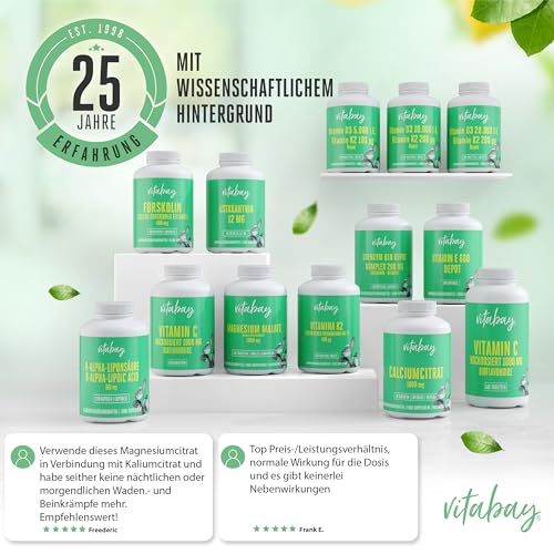 Calcium Vitabay 1000mg hochdosiert vegan 90 Kapseln
