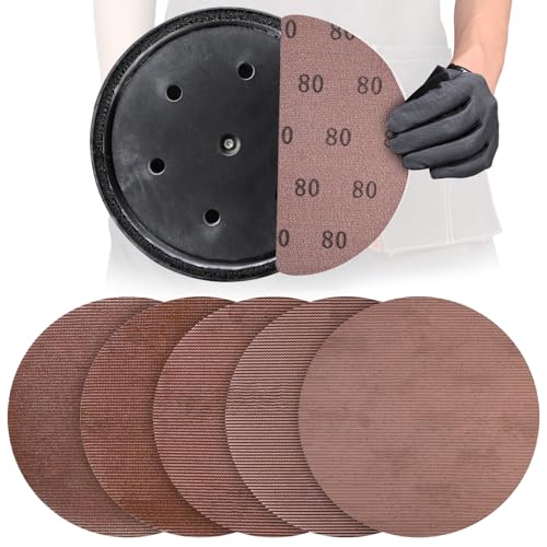 Image of 25 Pcs 9 Inch Mesh Sanding Disc Assortment for Drywall Sander