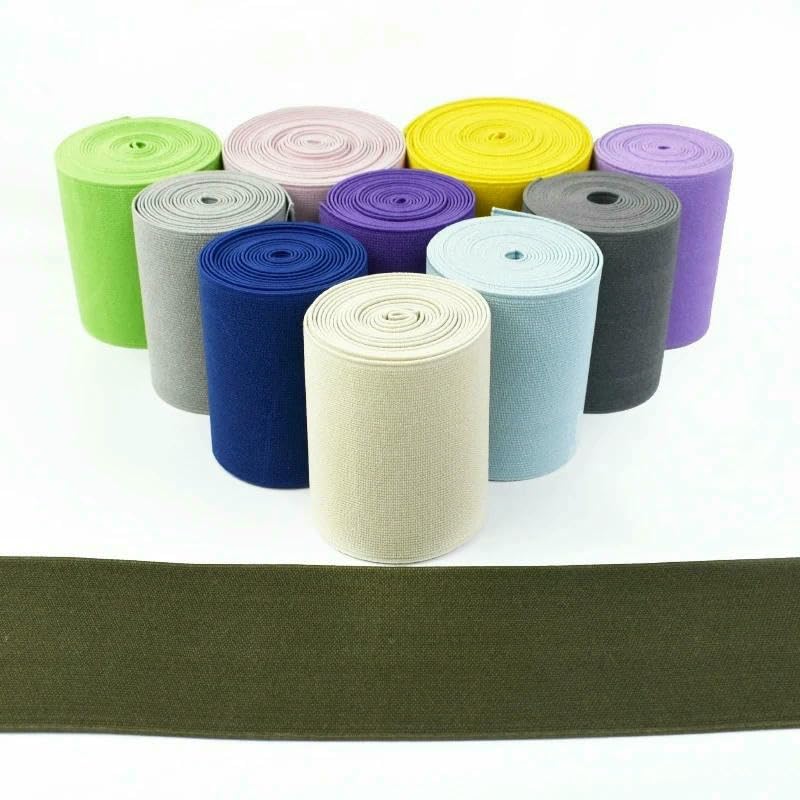Bandas elásticas de costura de 1 a 4 metros y 10 cm para cintura, correas de goma, correas para mochilas, pantalones, cintas elásticas, accesorios para prendas de bricolaje, azul marino, 10 cm, 4 me