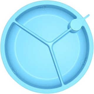 Totority 3 Peças Bandejas De Prato Infantil Cheias De Água Para Comida Pratos De Jantar Infantis Silicone Utensílio Descanso Bandeja De Silicone Bandeja De Comida Infantil Placa Divisória