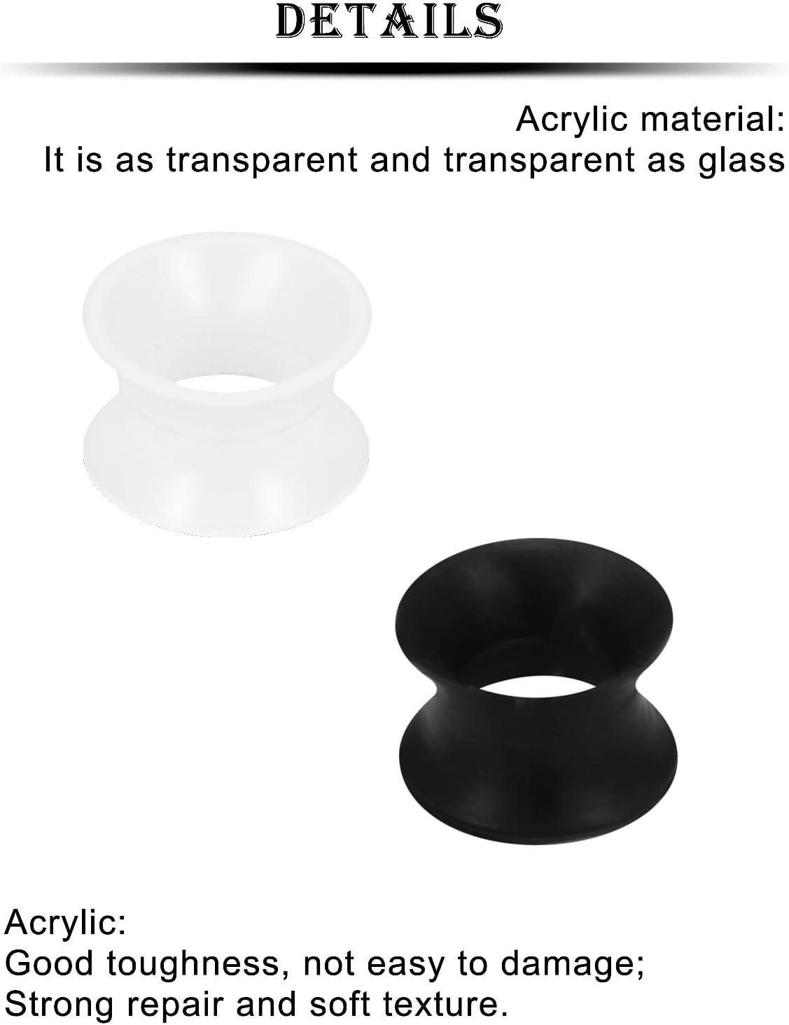 10G 8G 6G 4G 2G 0G 00G 12mm 14mm 16mm 18mm 20mm 22mm 24mm 25mm Thin Silicone Ear Gauges Plugs Tunnels Earrings Flexible Flesh Clear Black Tunnel Stretching Gauges Earlets Plug for Women Men