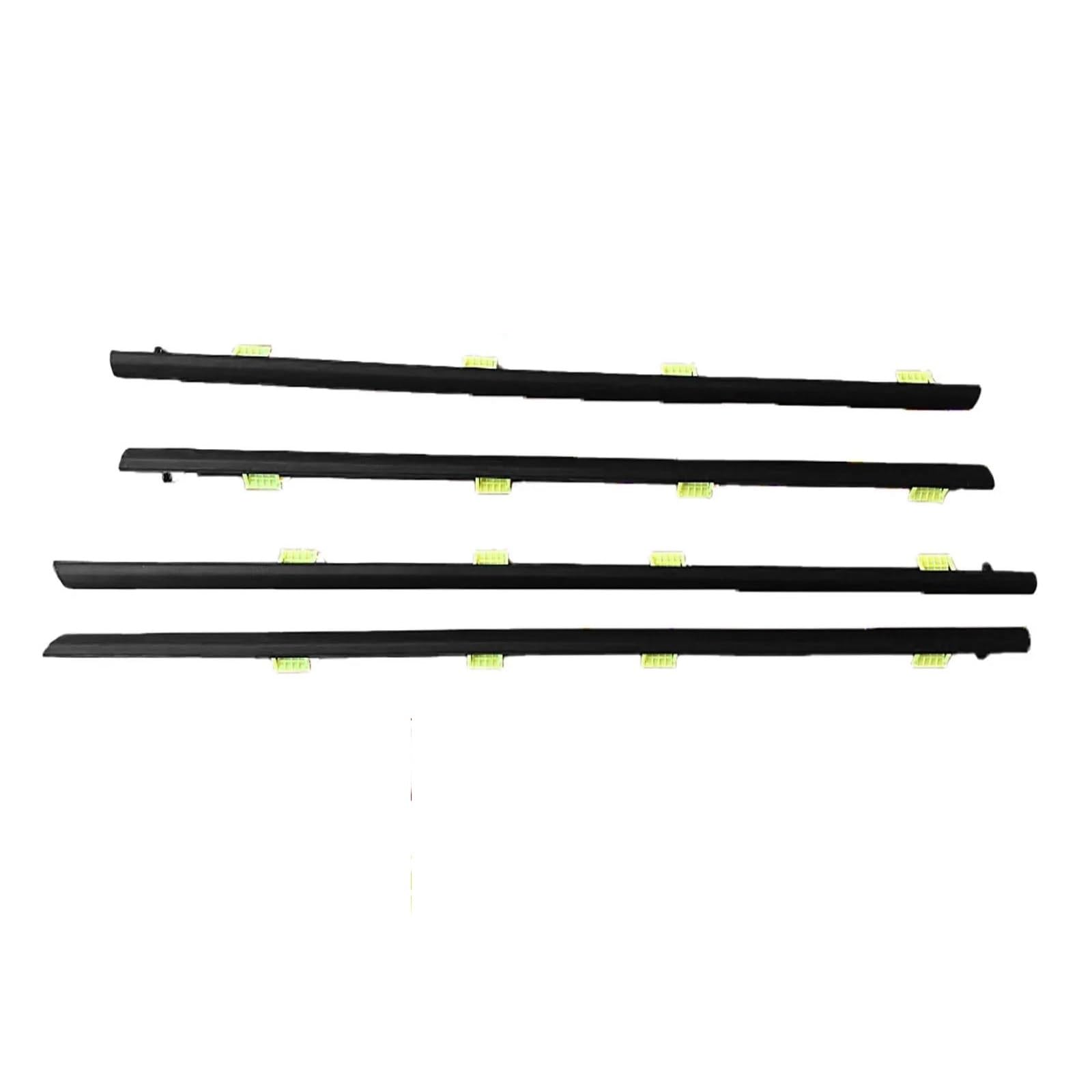 Snwdbh One Color 4Pcs Car Window Sealant Strip For Civic 2001-2005 Side Weatherstrips Door Glass Waterproof Pressure Belt Moulding Trim Exterior Belt