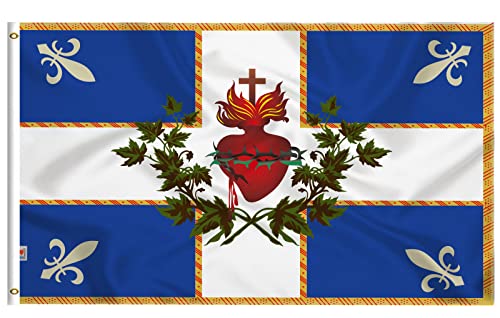 Double Sided Sacred Heart of Jesus Flag 3x5Ft Silk Fabric