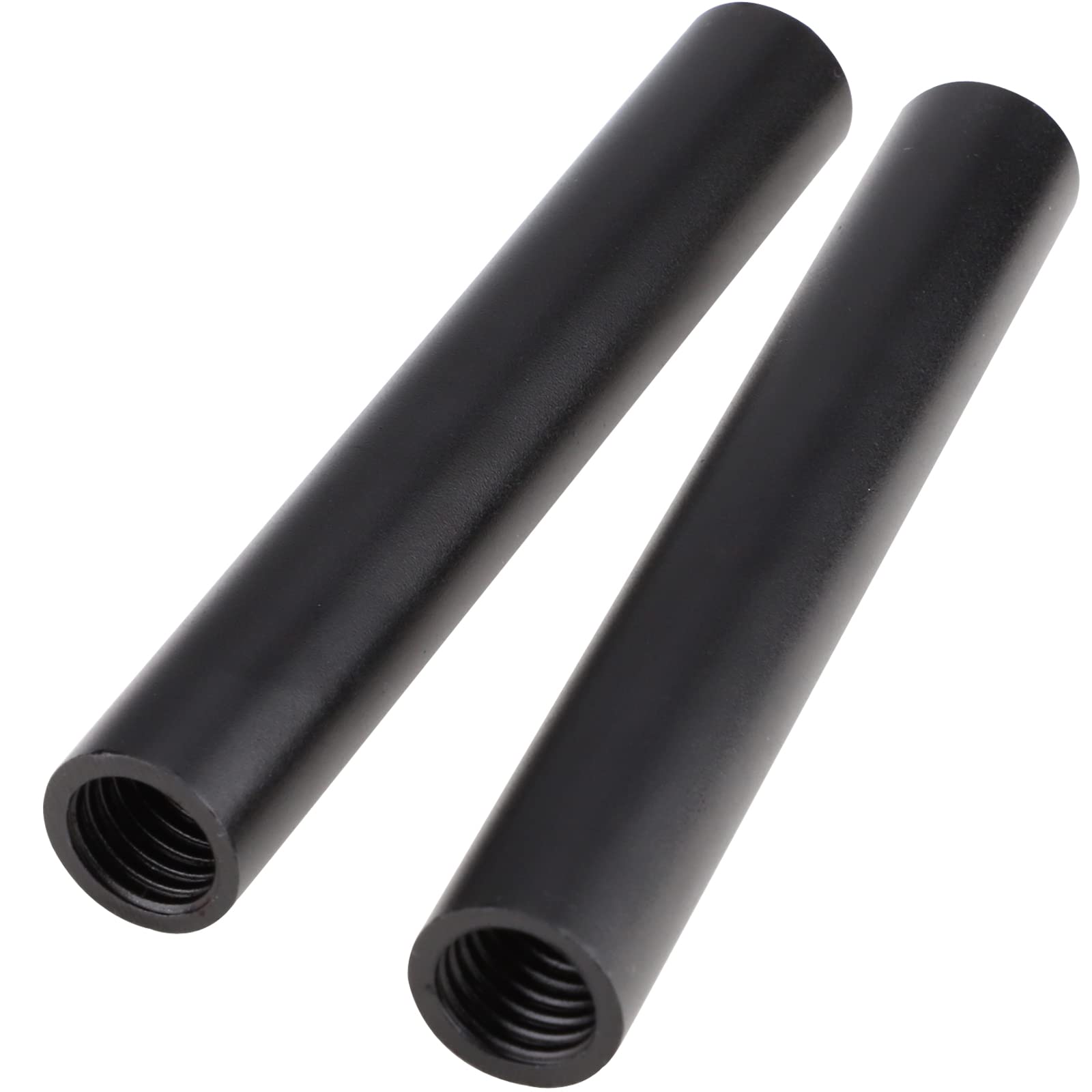LEFTFOTO Tiges de 15 mm, longueur de 100 mm, pour système de support de rail de 15 mm, Follow Focus, colliers de serrage en alliage d'aluminium et noir (2 pièces)