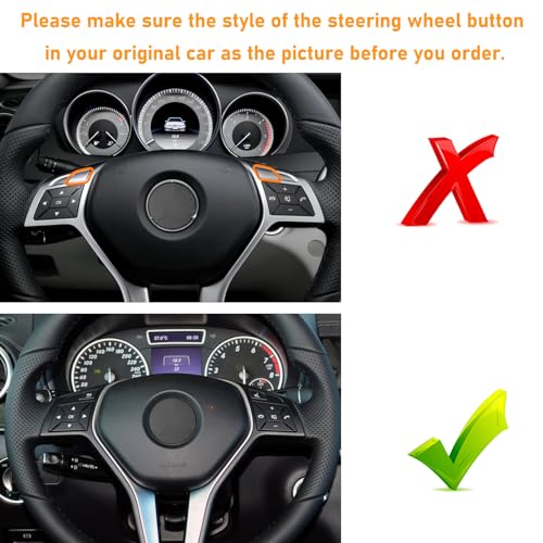 Image of Moonlinks Steering Wheel Button Sticker Compatible with Mercedes A B C