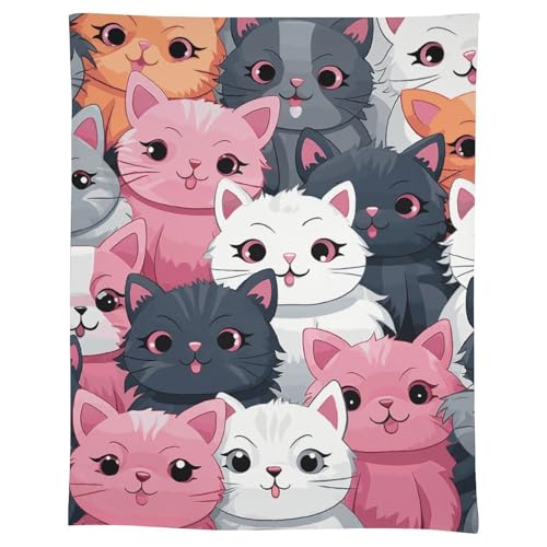 DDTKLSNV Tovaglia rettangolare con gattini, 140 x 190 cm, impermeabile, resistente alle pieghe, antimacchia, lavabile, per cucina, sala da pranzo, decorazione da tavolo