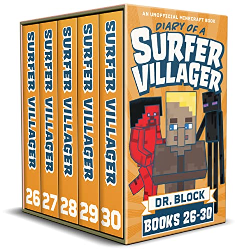 Diary of a Surfer Villager, Books 26-30: (a collection of unofficial Minecraft books) (Complete Diary of Jimmy the Villager Book 6) (English Edition)