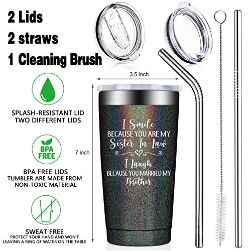 Birgilt Sister In Law Gifts For Women - Gift For Sister In Law From Sister In Law, Brother In Law - Sister In Law Christmas Birthday Gifts - 20Oz Vacuum Insulated Tumbler Cup #TOP2
