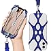 ROCONTRIP 2 in 1 Cell Phone Lanyard Strap Case Holder with Detachable Neckstrap Universal for Smartphone iPhone 8,7 6S iPhone 6S Plus, Google Pixel LG HTC Huawei P10 4.7-6.5 inch (Dark Blue)