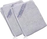 Longmann Window Cleaning Cloth, Glass Cloth, Cleaning Cloth, Streaks Schatches Free (Grey 2 Pack)