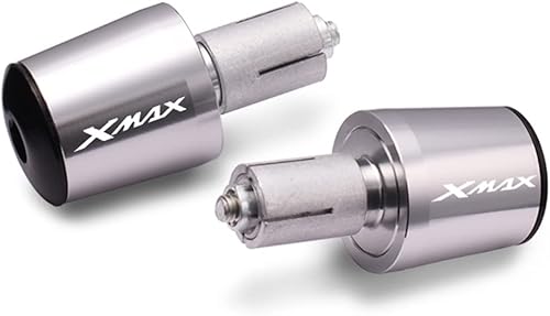 Miniatura 5 de WESTCH CNC Aluminum Motorcycle Handlebar End 78" 22mm Handle Bar Ends Plugs Caps for XMAX300 XMAX400 Xmax X-MAX 125 250 300 400 (Color  Silver)
