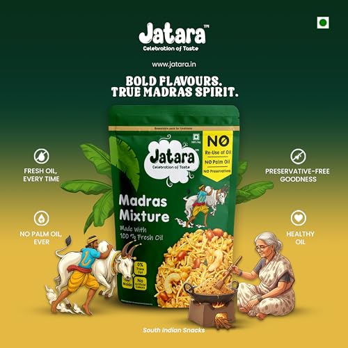 Image of Jatara Madras Mixture 210g | Authentic South Indian Madras Mix | Traditional Crispy Namkeen
