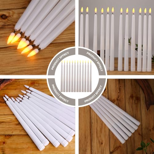 Velas LED para evitar manchas de cera en centros de mesa de restaurantes Healeved 6