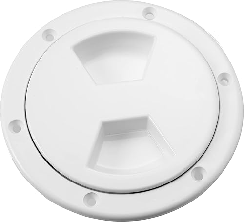 X AUTOHAUX Placa de cubierta de inspección de barco de 4 pulgadas, escotilla de inspección redonda marina con cubierta desmontable, hermética al