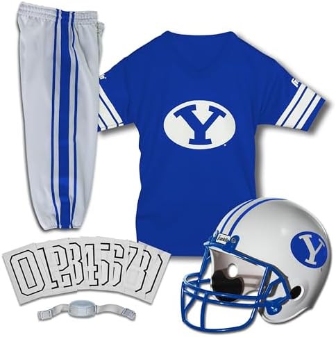 byu youth football helmet Franklin Sports NCAA BYU Cougars Kids College Football Uniform Set - Youth  Uniform Set - Includes Jersey, Helmet, Pants - Youth Medium : Buy Online at  Best Price in KSA