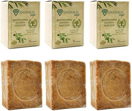 Amazon.com : Aleppo Soap, 3-Pack | 100% Olive Oil Organic Handmade ...