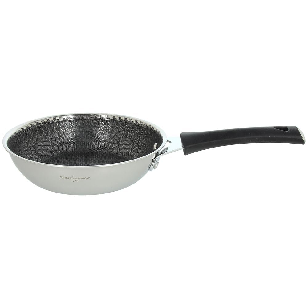 Padella 1 Manico 20 Cm AF Steel Acciaio Inox linea Luxury Design