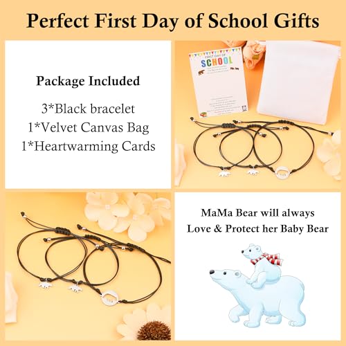 SmileBelle Kindergarten Bracelet Mommy and Me, First Day of School Bracelet for Son Daughter as Back to School Gifts from Mom Dad, 1st Day Kindergarten Jewelry Matching Girl First Day of School Outfit3