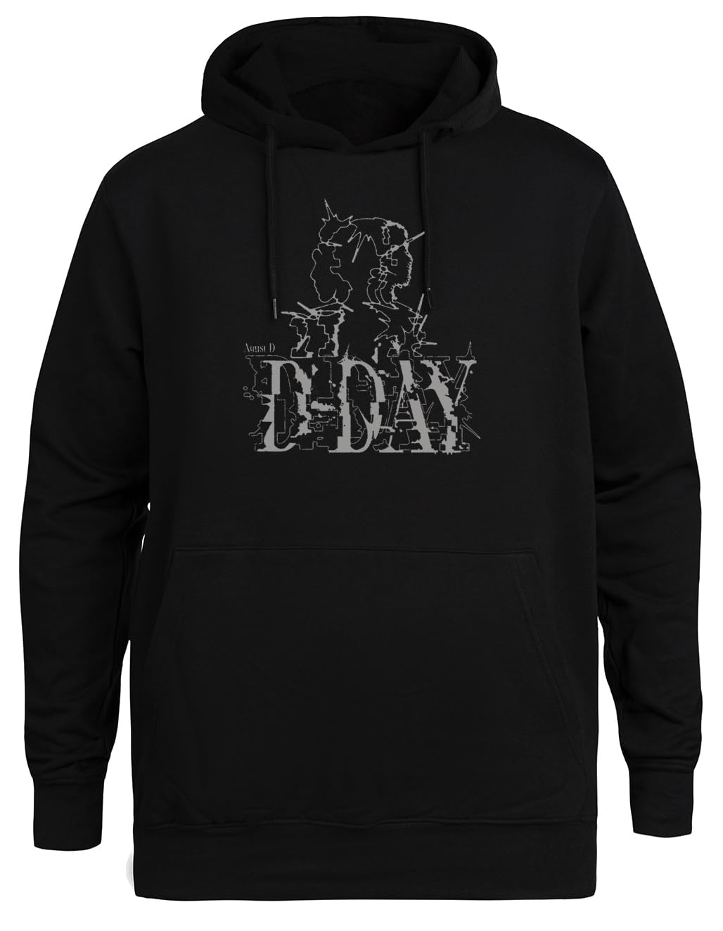 Agust D D Day Felpa Nera Unisex Eco-Friendly Unisex Black Hoodie Eco-Friendly Hooded Jacket