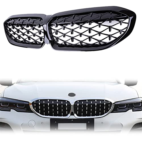 Grille de course pour BMW G20 G21 en ABS brillant style diamant look sport de luxe