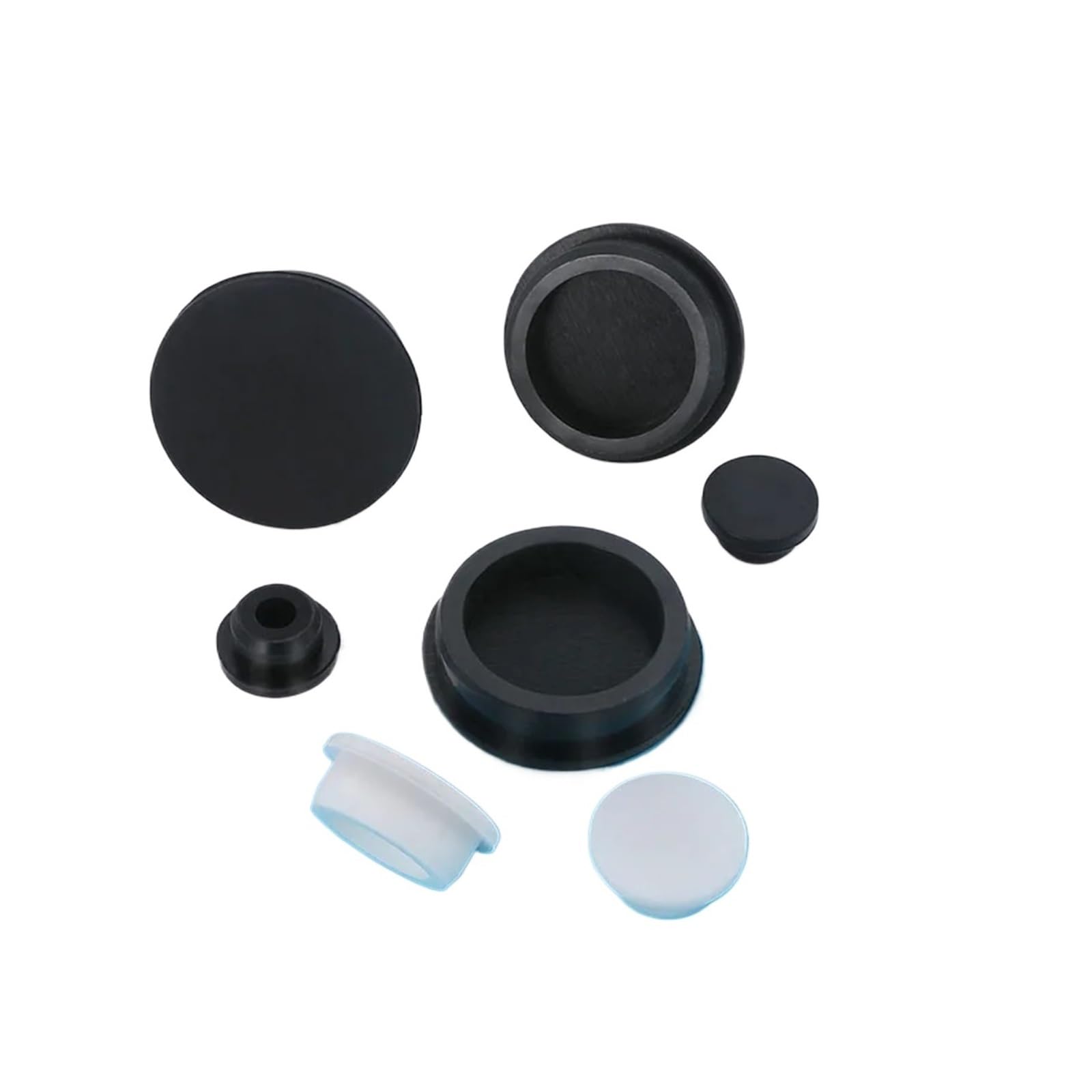 Gumowa uszczelka z gumy silikonowej zaślepka 6,8 mm 7,3 mm do 25 mm uszczelka w kształcie litery T wysoka temperatura (biały, 8 PCS-20 mm)