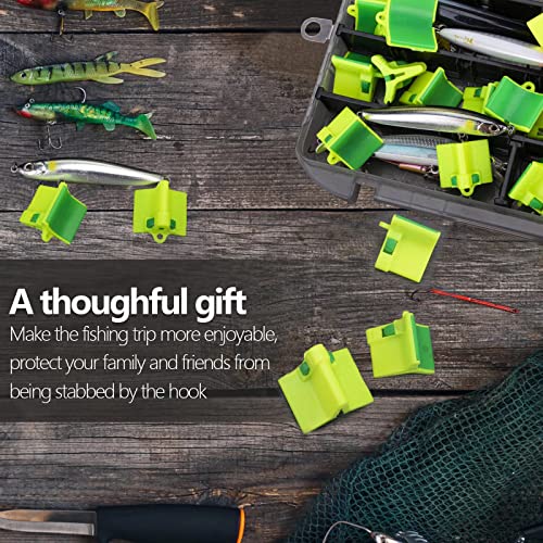 THKFISH Drillinge Angelhaken Hauben Drillingshaken Abdeckung Hakenhauben für Angelköder S-50 Stück/M-40 Stück – Bild 7