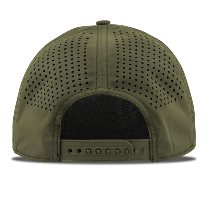 Image of Branded Bills Dad Script Hat for Men, Adjustable 5 Panel Rope Baseball Cap, Structured Snapback