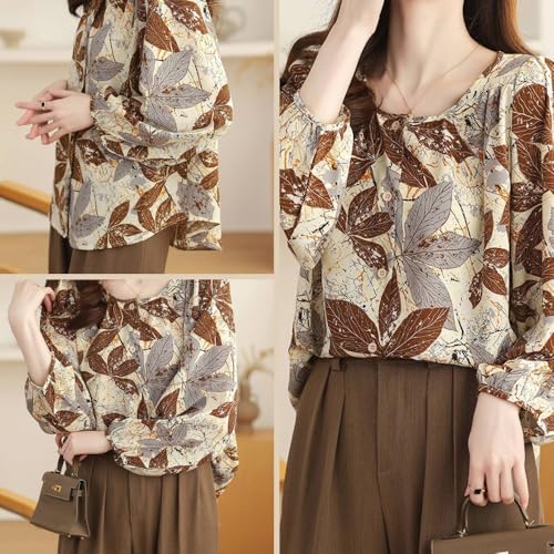 Image of TOPLOT Women's Shirt Top | Elegant Floral and Artistic Prints for a Stylish Look | Long Puffed Sleeves for a Trendy Touch | Stylish Available in Pack of 2 (5233)